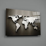 Dünya Haritası Cam Tablo | Insigne Art | Üstün Kalite