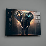 Glory of an Elephant Glass Wall Art  || Designers Collection