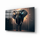 Glory of an Elephant Glass Wall Art  || Designers Collection