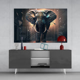 Glory of an Elephant Glass Wall Art  || Designers Collection