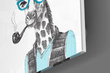 Bay Zürafa Cam Tablo | Insigne Art | Üstün Kalite