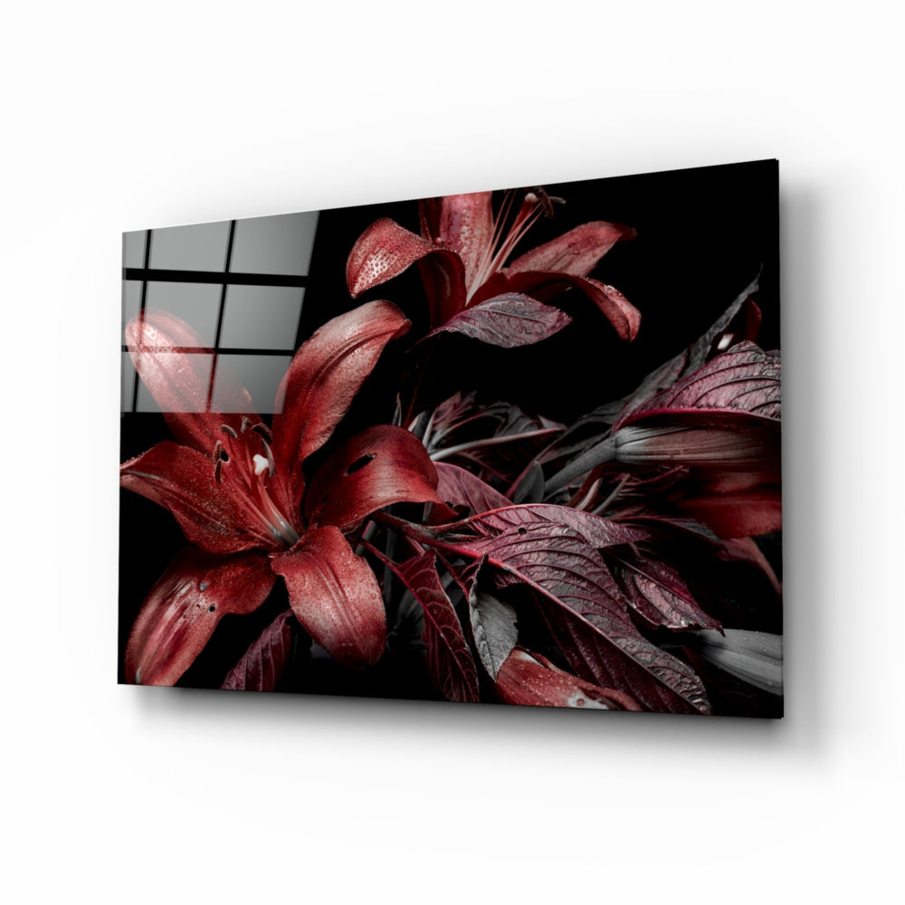 Flowers Glass Wall Art