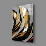 Golden Wings Glass Wall Art