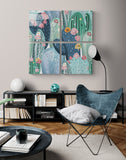 Cacti Quadro Glass Wall Art