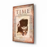 Atatürk Time Dergi Kapağı Cam Tablo